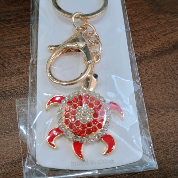 Accessories - Red and Gold Turtle Keychain